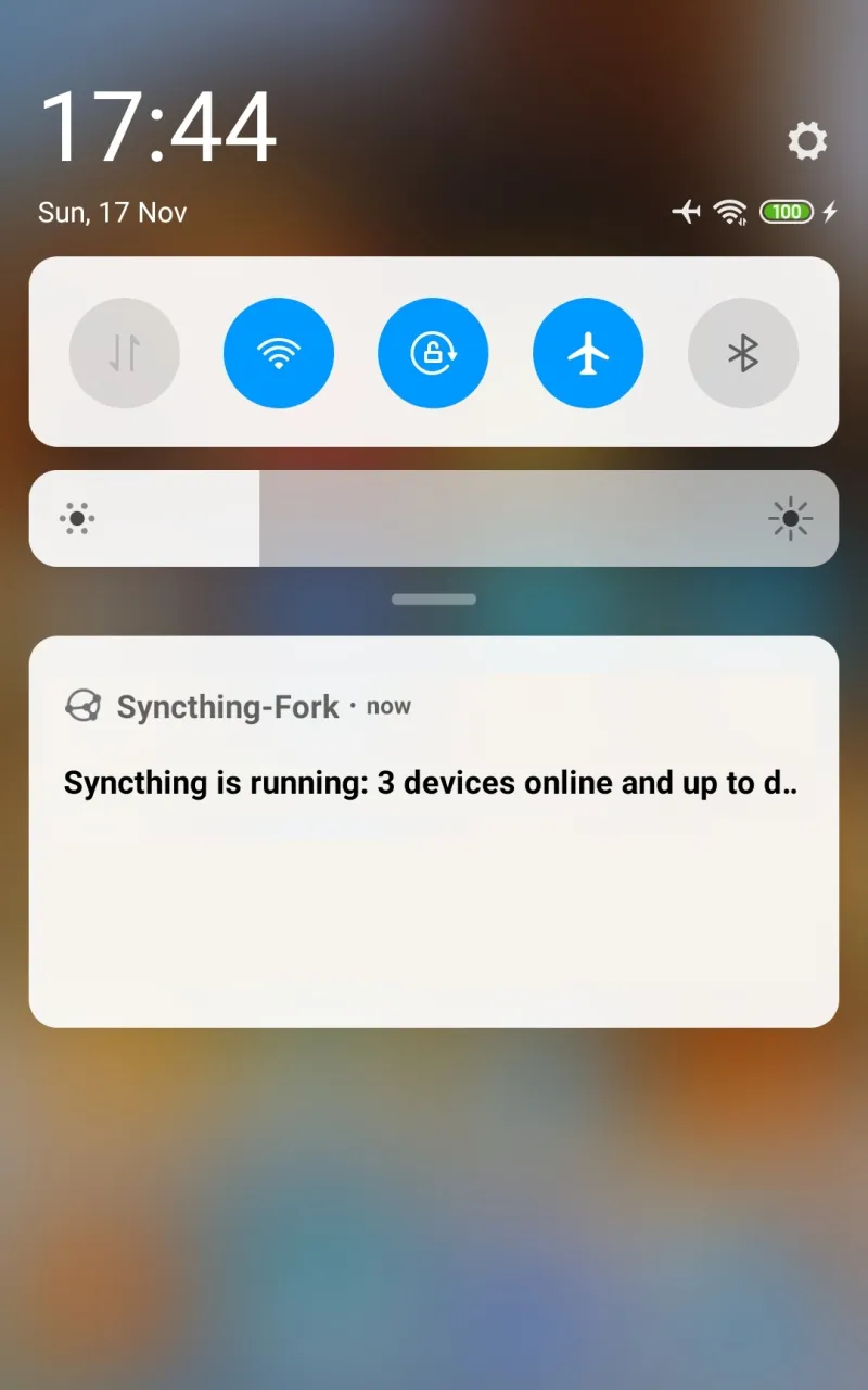 Syncthing-Fork 常驻通知
